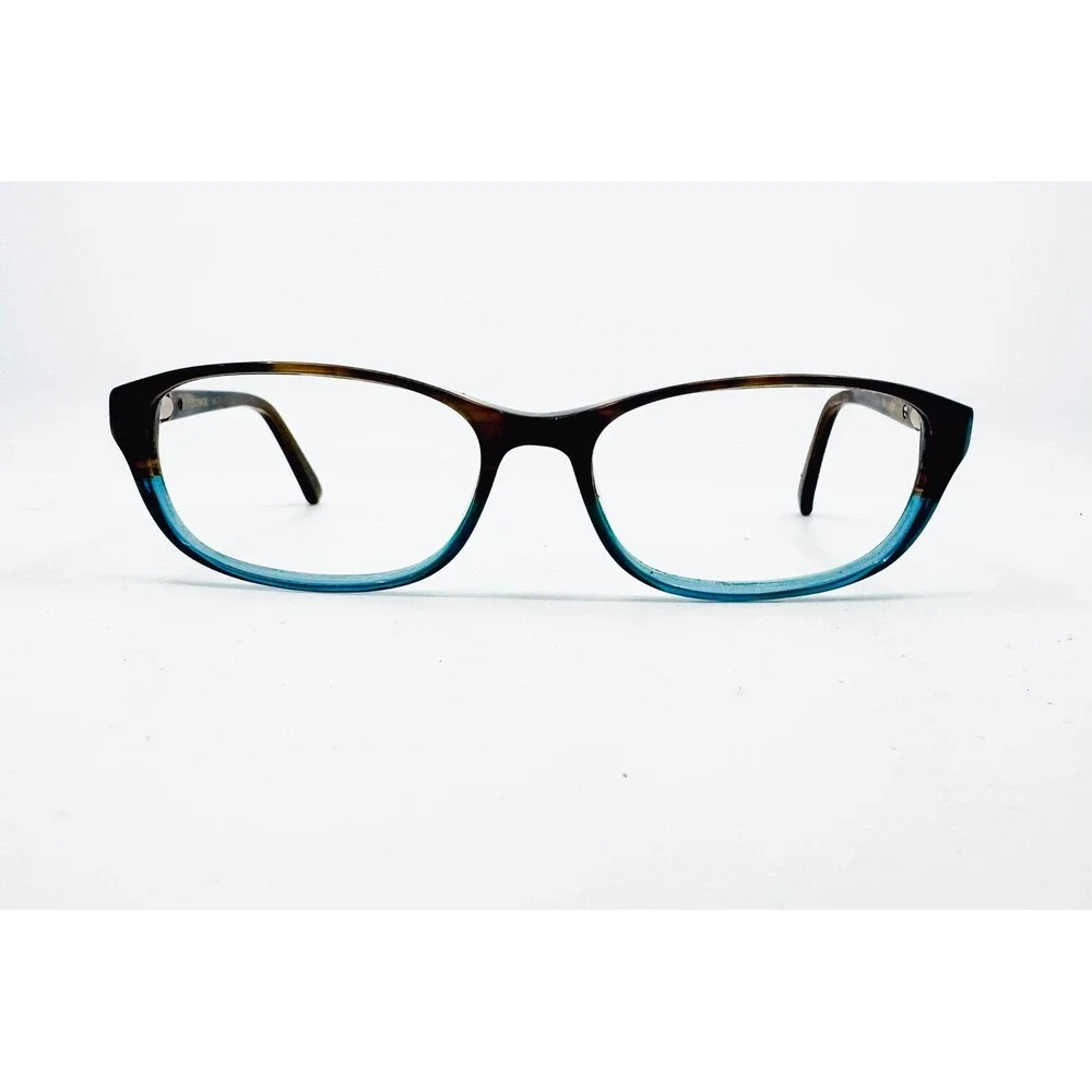 Jill Stuart Eyeglasses Womens Brown Blue JS 317-2 Oval Full Rim 53-16-130